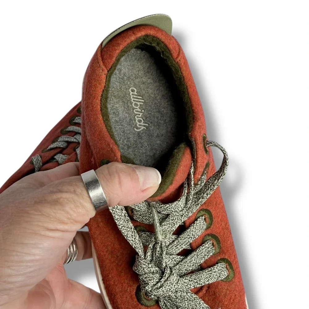 Allbirds Wool Pipers Runner Shoes Womens Size 5 WP1W5 Red Sneakers Walking